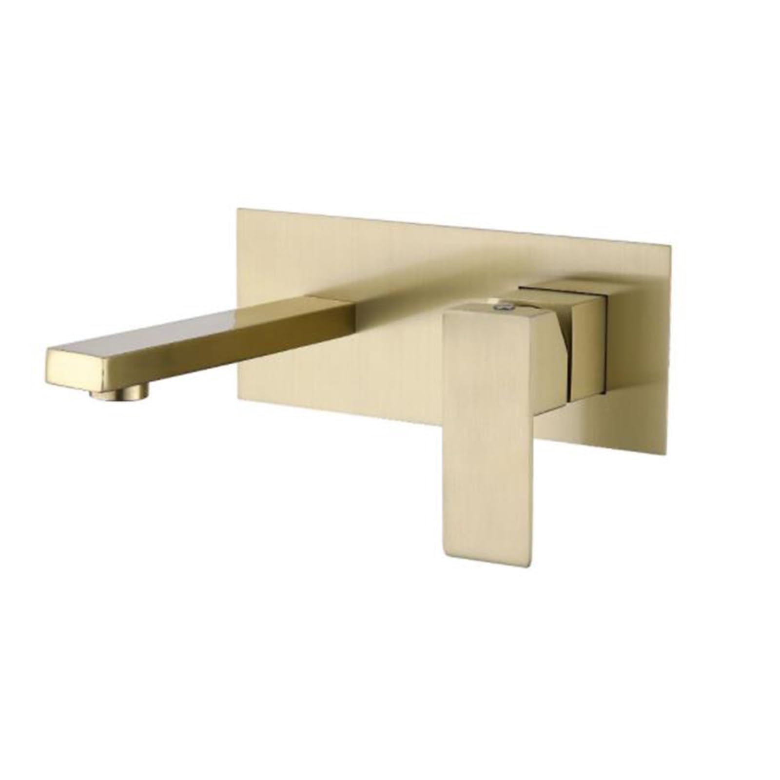 Robinet de lavabo encastré en acier inoxydable doré brossé chic