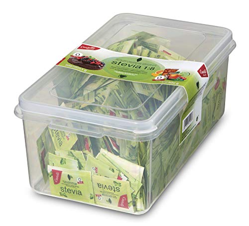 Castello Since 1907 Zoetstof Stevia + Erythritol 1:8 - Herbruikbare voedselschaal x 500 zakjes x 1 g