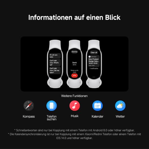 Xiaomi Smart Band 10, Montre Connectée, Boîtier alu, Suivi d'Activité, Écran AMOLED 1.72'', Autonomie 21 Jours, Charge Rapide, Suivi santé & sommeil,150+ sports, iOS & Android, 5 ATM, Boussole