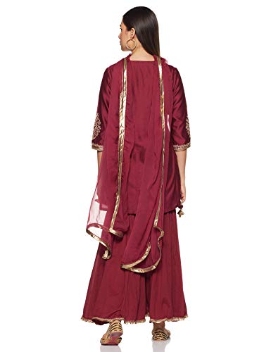 Image of BIBA Women's Cotton Straight Salwar Suit Set