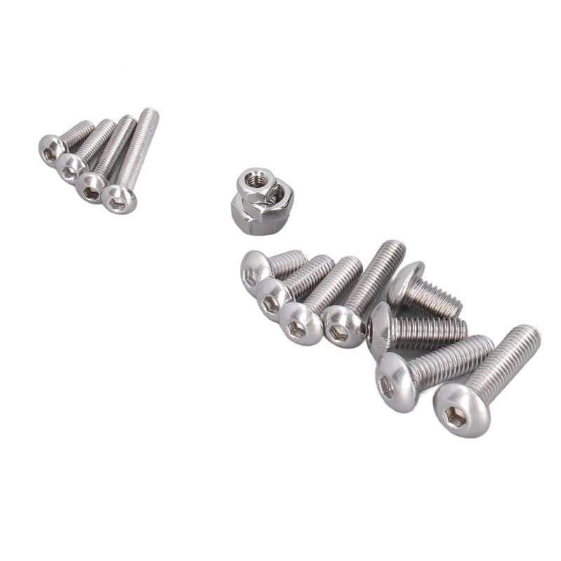 Generic 500Pcs Screws Nut Assortment Kit Hex Round Screws Nuts 304 Stainless Steel Assortment Set Boxed Kit M3 M4 M5 Hex Round Screw Nut