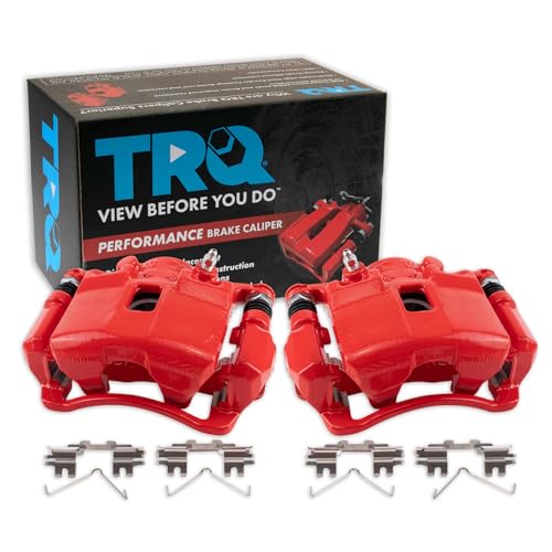 Image of TRQ Performance Front Driver and Passenger Side Brake Caliper Set Compatible with 02-06 Acura RSX Base 03-11 Honda Civic Hybrid 09-11 Civic Hybrid-L 04-05 Civic SI 07-08 Fit