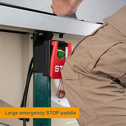 Miniatura 4 de POWERTEC 120 V230 V de doble voltaje, interruptor de paleta, 28 amperios a 230 voltios, paleta de rodilla grande para herramientas eléctricas, se