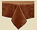 Town & Country Bronze Rectangle Tablecloth, Autumn Scroll Damask for Kitchen and Dining Table, Stunning Solid Color for the Fall Season and Thanksgiving Holiday