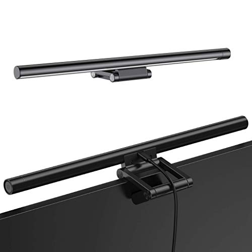 Luminária LED para monitor e notebook, brilho ajustável