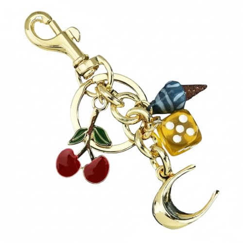 Xyzoliscase Keychain Luxury Ice cream Bag Charms Purse: Key Chains Women Cute - Car keyrings leather handbags - Fashion enthusiasts (Ice cream)