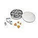Homy Feel Mini Geometric Shaped Cookie Biscuit Cutter Set 24 Rectangle Square Heart Triangle Round Tiny Circle Baking Stainless Steel Metal Molds