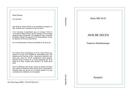 Avis de décès: Fantaisie théothanatique Livre eBook France