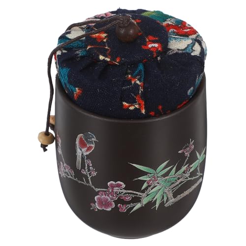 TOYANDONA 紫砂密封茶葉缶 食品保存容器 キッチン用コーヒー豆キャニスター 調味料やナッツの保存にな製セラミック密閉ジャー