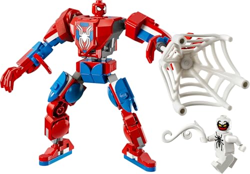 | Marvel Spider-Man Mech vs. Anti-Venom - Super Hero Figure Building Toy with 2 Minifigures for Imaginative Role Play - Gift for 6 Plus Year Old Boys and Girls 76308 - Lego - Immagine 9
