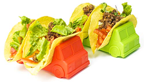 Truck Taco Holder Stand, HapWay 2 Pack Mexican Food Taco Truck Tray Style