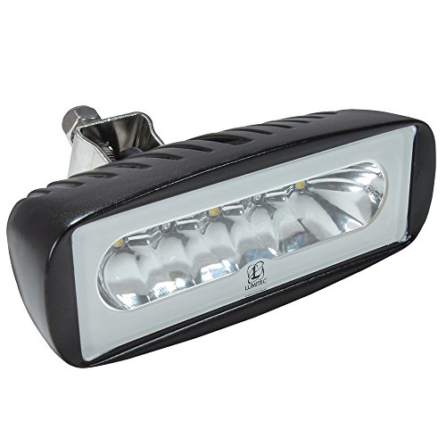 Lumitec Caprera2 101217, LED Flood Light, Bracket Mount, Black Housing, White Dimming and Blue Dimming