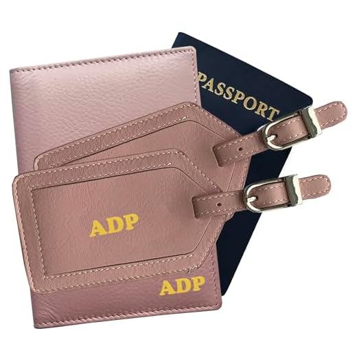 How do luggage tags work air travel Monogrammed RFID Leather Passport Wallet Set