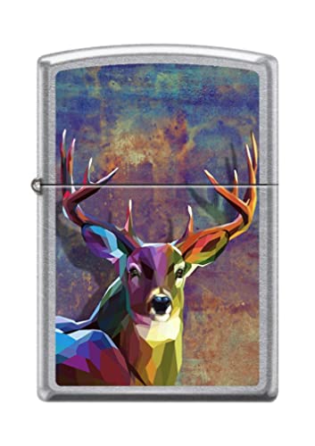 Encendedor Zippo Street Chrome diseño ciervo miniatura 1