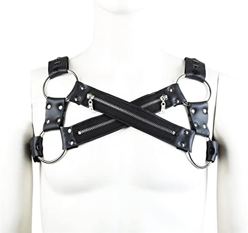 Gay Clothing Sex Chest Strap Men's Adjustable Exotic Body Restraint (Color : Style 1)
