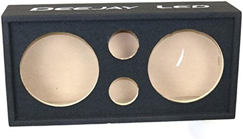 10-in Empty Twin Speaker Enclosure BLACK for two 10-in Woofers
