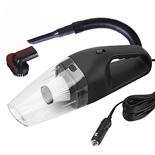 Furein Handstofzuiger, draagbaar, DC 12 V, nat- en droogreiniging, met wasbaar filter, 3,8 m kabel Blanco Y Gris