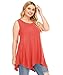 LARACE Women Plus Size Solid Basic Flowy Tank Tops Summer Sleeveless Tunic