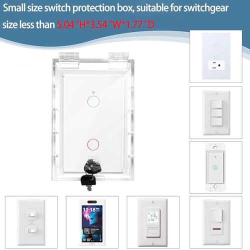 groword Switch Cover,Baby Proof Light Outlet Covers,Child Safety Switch Plate Guard,Wall Plug Box,Kids Electrical Protector Box Fits All Outlet 4.95\" H X 3.35\" W X 1.77\" D or Smaller (2 Pack)
