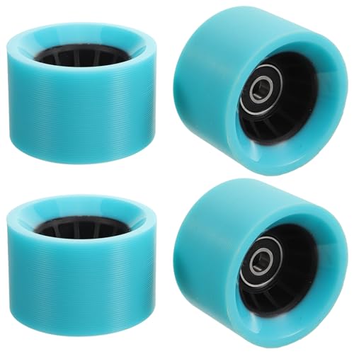 SUPVOX Roller Skate Replacement Wheels 4 Pack Double Row Skate Wheels 95a Rating Sturdy and Bright for Skating Shoes