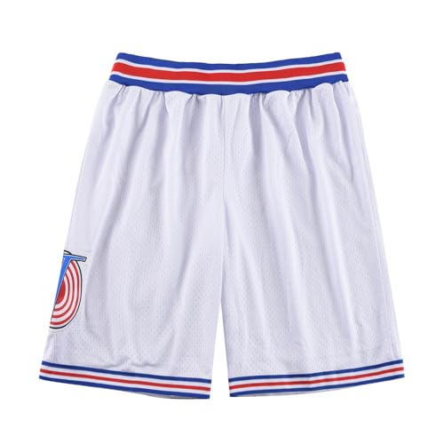 KESSTEMA Men's Basketball Shorts Space Movie Active Sports Shorts Halloween Costumes XL White
