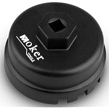 Moker Aluminum 64mm 14 Flute Oil Filter Wrench for Toyota Corolla/Prius, Fits 1.8L Engines