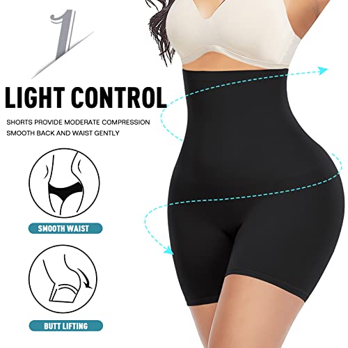 Image of Werena Seamless Slip Shorts for Women Under Dress Shaping Boyshorts Panties Tummy Control Shapewear