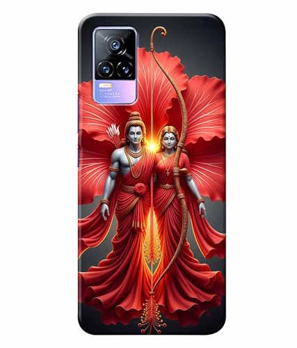 Image of Lord Ram with Sita MATA Printed Hard Back Case Cover & Compatible for Vivo Y73 / Vivo V21E (Multicolor) - D1806