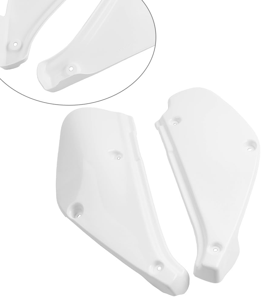 FSFY Gas Tank Protectors Lower Tank Trim Covers Unpainted White ABS For Honda XR100R 1988-2000, For Honda XR80R 1988-2000 2 Pcs