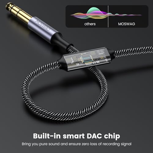 MOSWAG USB to 1/4 inch Audio Cable with Recording USB to 1/4“ Male TRS Audio Stereo Cable for External Microphones, Guitars, Subwoofers, Speakers -(NOT for Xbox/RockSmith) by MOSWAG - Image 5
