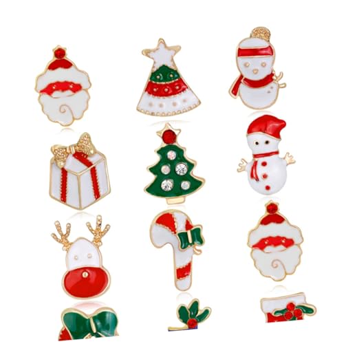 Broches de Noël pas cher : lot 18 badges émail alliage pour customisation pulls fêtes - 2