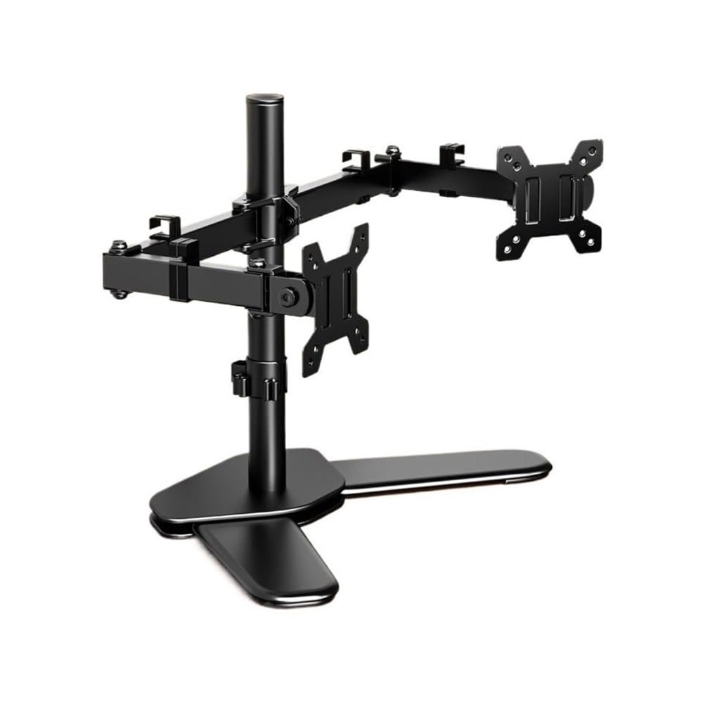 Aioneer Dual Monitor Stand For 2 Screens, Adjustable Free-Standing Mount With 100X100Mm Support, Ideal For Desk Organization