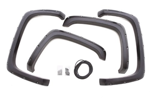 Lund Rx106T Elite Series Black Rivet Style Textured Front And Rear Fender Flare - 4 Piece, Complete Set #TOP25