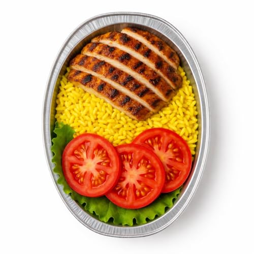 Eco Leaf 20 Pack of 17 Inch Oval Disposable Aluminium Foil Platters – Silver Embossed Large Serving Trays, Recyclable, Durable, Lightweight & Disposable, Ideal for Parties, Catering, BBQs, Weddings