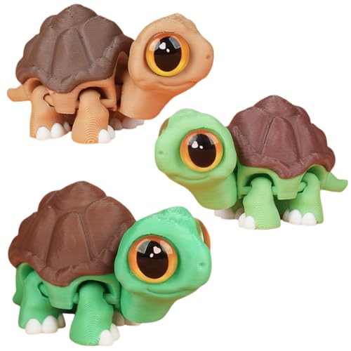 Set 3 Imanes Decorativos de Tortuga Mini con Articulaciones Movibles miniatura 1