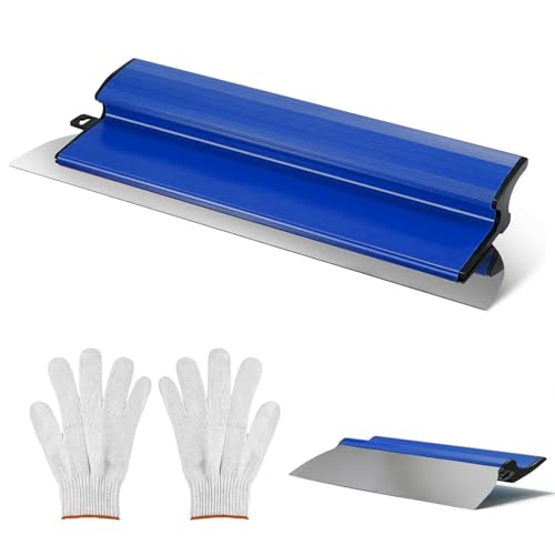 Surface Spatula 40 cm, Spatula Tool with Ergonomic Z Handle and Interchangeable 0.55 mm Stainless Steel Blade, Flexible Skimming Blades Wall Tools for Plastering Walls and Ceilings