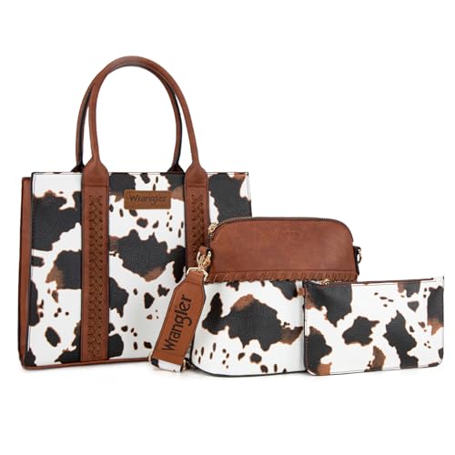 Image of Wrangler 3PCS Purses for Women Tote Bag Crossbody Handbag and Wallet Set with Guitar Strap