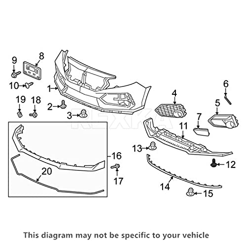 Rexka 20pcs Fender Liner Splash Shield Bumper Retainer Clips Fastner 91512-SX0-003 Fits Honda Acura Accord Civic Cr-z Fit Insight Odyssey Passport Pilot Ridgeline ILX Mdx RDX RLX Tl TLX Tsx by Rexka - Image 7