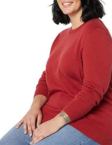 Image of Amazon Essentials Women's Lightweight Soft Crewneck Sweater, 100% Cotton, Plus