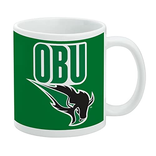 GRAPHICS & MORE Oklahoma Baptist University Bison Logo Taza de café de cerámica, tazas de regalo novedosas para café, té y bebidas calientes, 11 onzas, color blanco