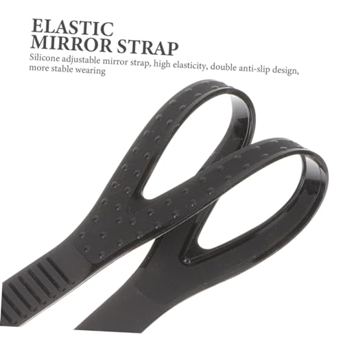 Gafas y correa silicona natación UKCOCO negra de 4 piezas con diseño ajustable resistente 6