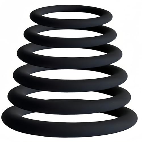 2027 Newly 6Pcs Silicone Rings Sets Male Toys for Men for Games Erection Longer Harder Stronger Cock Enlargement Machine Easy in Sweater Pocket 08L716C25