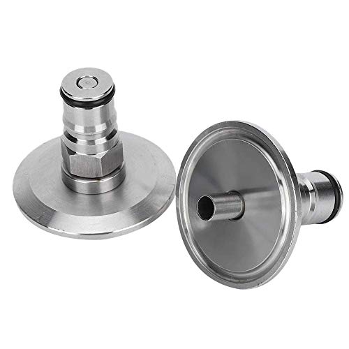 Atyhao 2Pcs 304 Edelstahl Homebrew Keg 1,5 Zoll Tri-Clamp an Ball Lock Pfostenadapter Fitting Clamp an Homebrew Bier Conry Keg Ball Lock