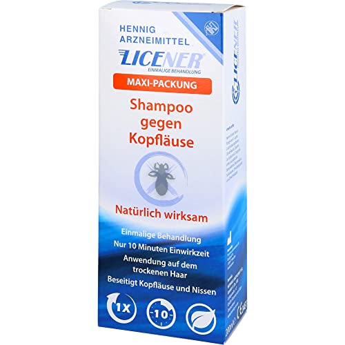 LICENER Maxi-Packung Shampoo gegen Kopfläuse und Nissen, 200 ml Shampoo