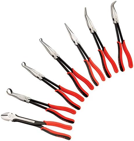 Sunex 3613V 7Pc Long Reach Pliers Set,Red