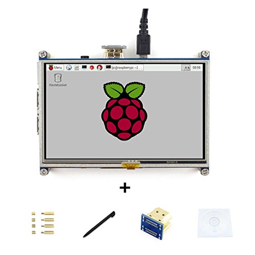 Waveshare 5inch Raspberry pi HDMI LCD Display Module Resistive Touch Screen 800 * 480 High Resolution HDMI Interface for Raspberry Pi Directly Connect