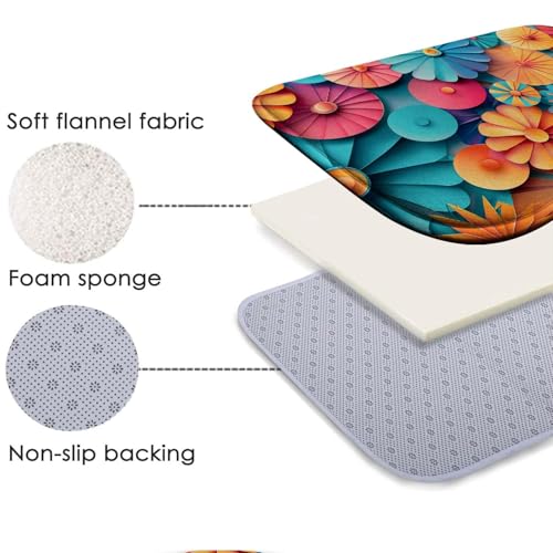 Tapis de bain en mousse à mémoire ultra absorbant lavable L