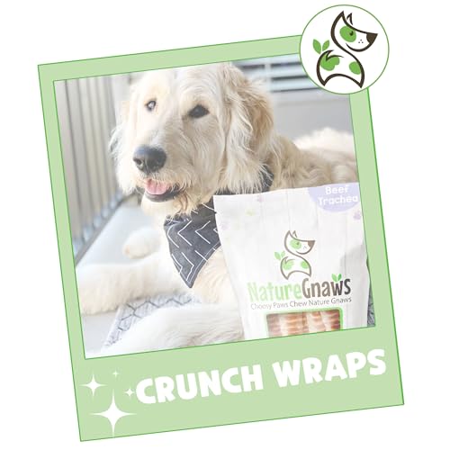 Nature Gnaws PR00474 Beef Trachea Crunch Wraps For Dogs (3 Count) - Long Lasting Natural Beef Jerky Dog Chew Bones thumb #6