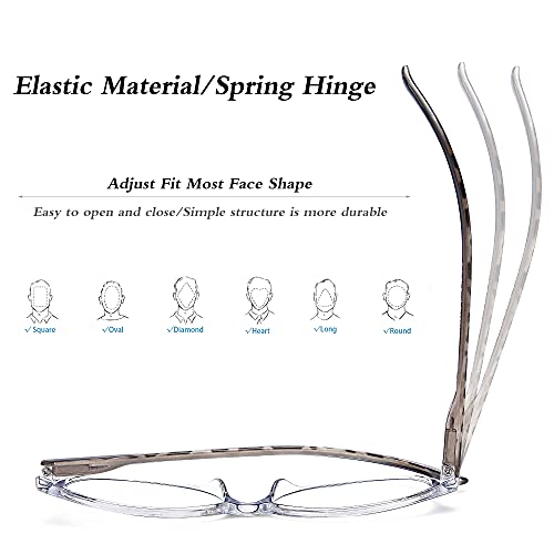 Eyeurl 4 Pairs Reading Glasses For Women Men Anti Blue Light Blocking Computer Readers Glasses With Pouches,1.5 #TOP3