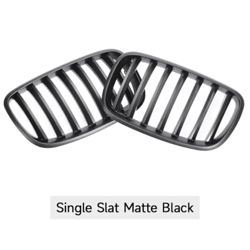 Rejilla delantera negro mate doble riñón para X5 E70 y X6 E71 2
